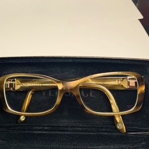 VERSACE METALLIC HORN STRIPED UNISEX EYEWEAR MOD3137